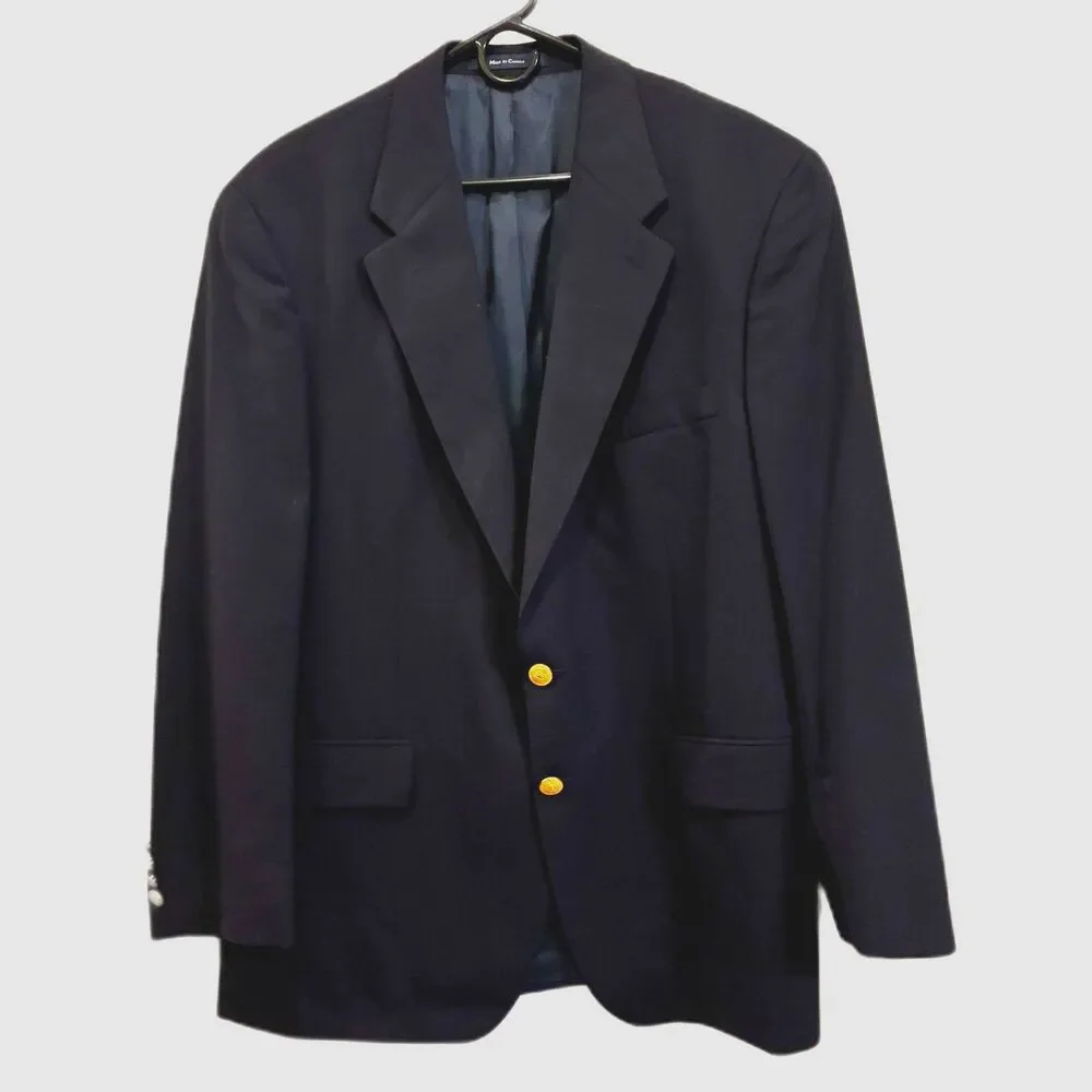 CHAPS Ralph Lauren Blue Blazer Sports Coat Jacket   Mens Size 44R